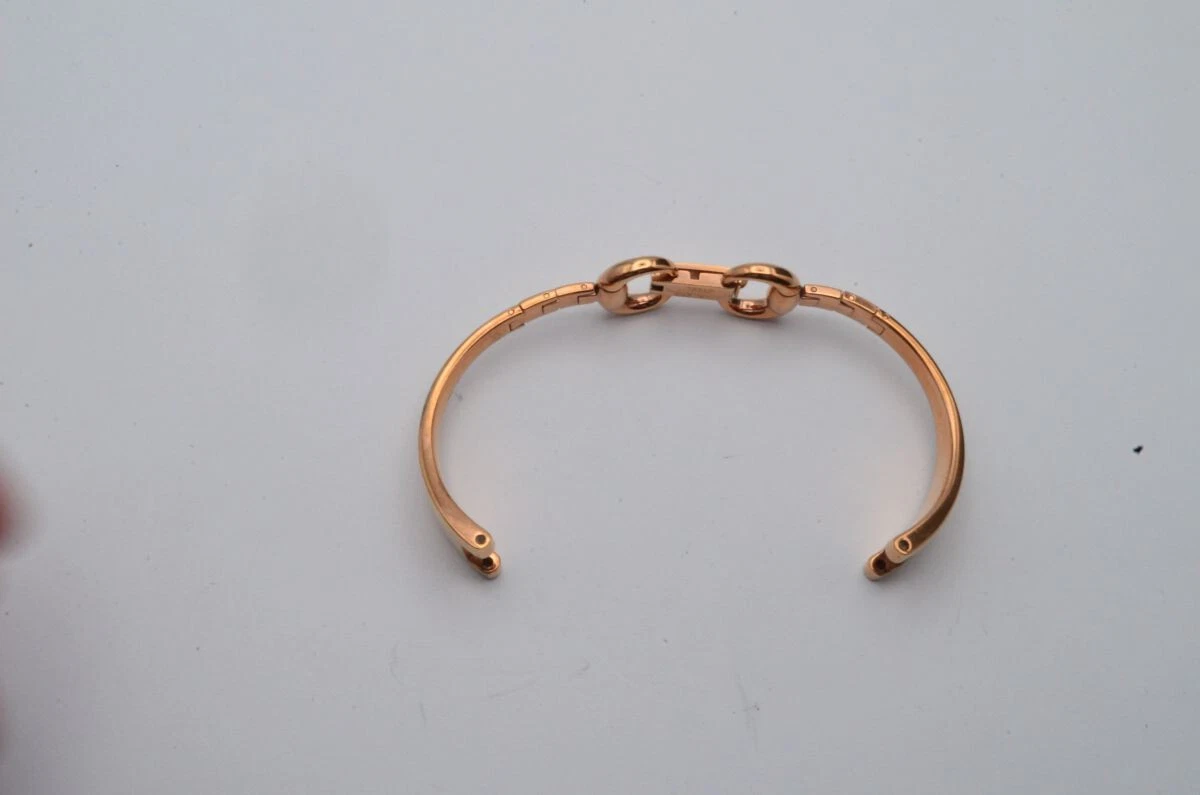 Gucci Donna Bracciale IN Acciaio Vintage Raro Rigido Bracciale Per 134.3