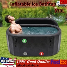 370L Freestanding Adult Ice Bathtub For Athletes Inflatable Bathtub Bathtub