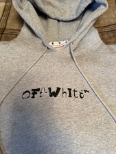 Felpa con cappuccio Off-White Faces Skate Grigio/Nero Taglia XL Virgil Abloh RARA!!!