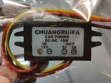 DC-DC Buck Converter Sealed Step Down 12V to 5V 3 Amps 15 Watts