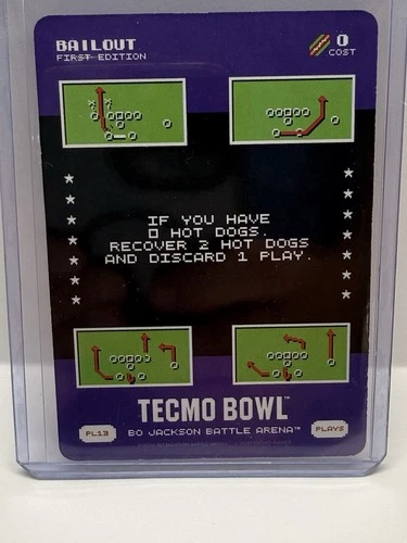 Bo Jackson Battle Arena Tecmo Bowl ‘Bailout’ Play Card #PL13 SSP