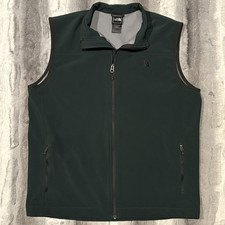 Mens The North Face Apex Bionic Classic Dark Green Full Zip Softshell Vest LARGE