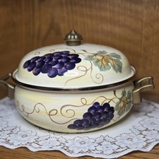 Vintage Tabletops Unlimited "Vino" Pattern 8 Qt Pot W/Lid Gas Electric Induction