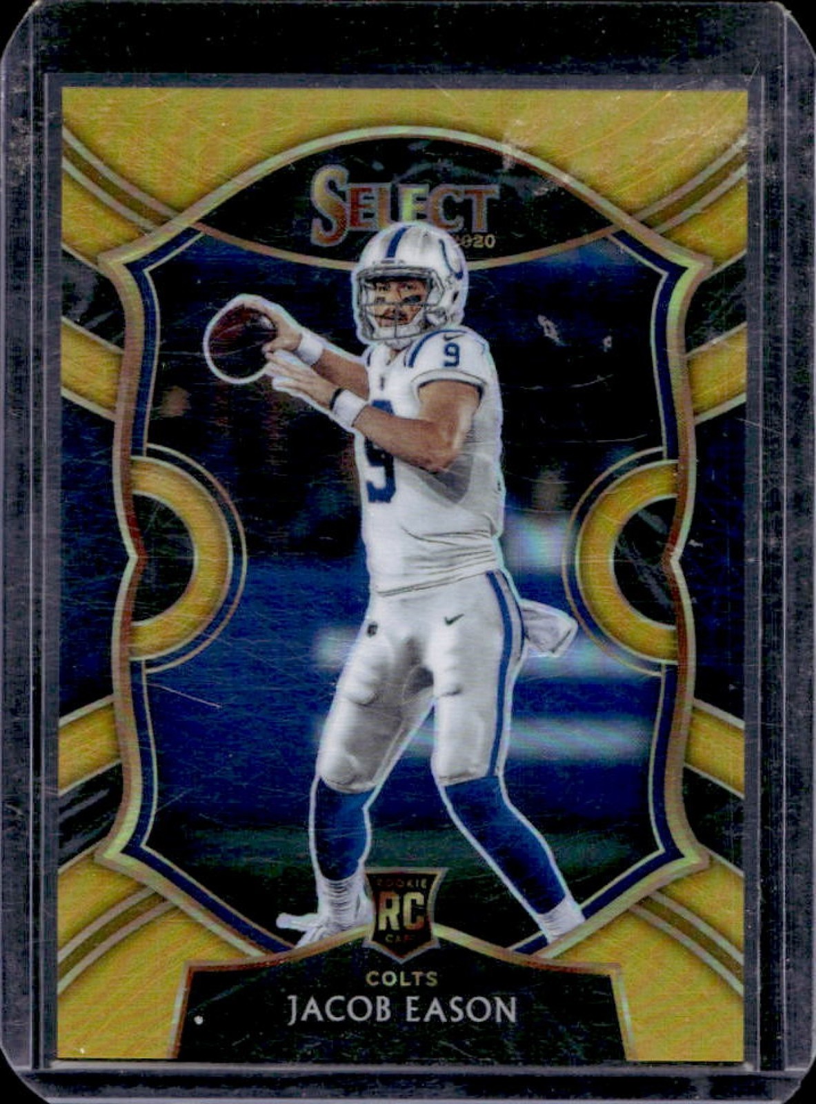 2020 Select Jacob Eason RC Gold Prizm Rookie Concourse #/10 Colts