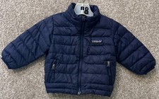 Patagonia bambino 3-6 mesi piumino maglione puffer jacket blu navy leggero 60520