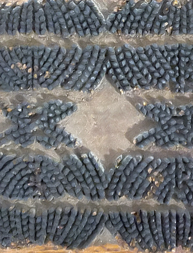 Estampilla vintage de madera india textil impresión en bloque colgante de pared marcada INDIA Foto 4 de 4