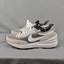 Nike Running Shoes Womens Size 9 Gray White Mesh Suede DC2533-102 Sneakers