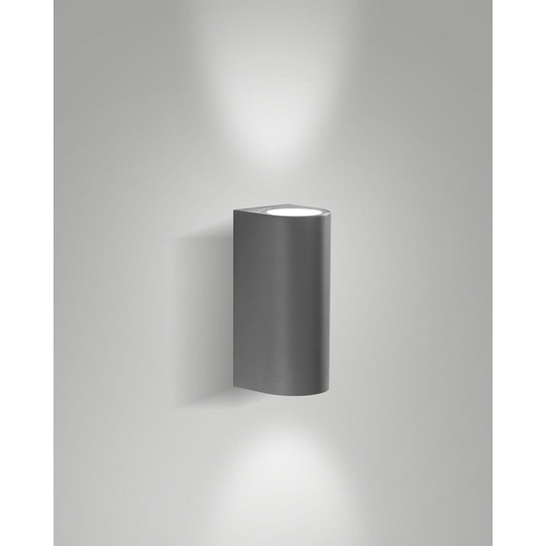 Led AußEnwandleuchte Heli, 6W, 3000K, 780Lm, IK06, IP54, Dunkelgrau-image