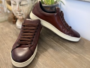 Tom Ford Russell Men\'s Size 11.5 Brown Leather High Top Casual Sneakers Lace Up Tom ford high top - Gem main image 2