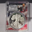 2020 $1 American Silver Eagle PCGS PR70DCAM Trump 45th President Red Frame