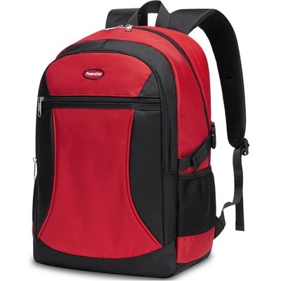 Big Boys Backpack for School, Ages 8-14, 18 Inch Red Bookbag