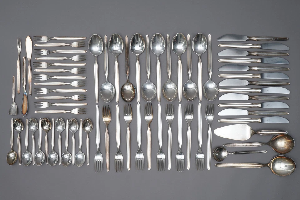 WMF Set Postate Modello Zürich 90er Edizione D'Argento 69 Parti 1.117RAI - Immagine 2 di 4