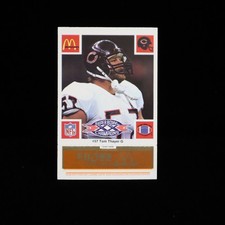 1986 Tom Thayer Chicago Bears McDonald's GOLD Game Card #57