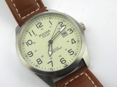 Herren Pulsar Solar AS32-X013 Militäruhr - 100m