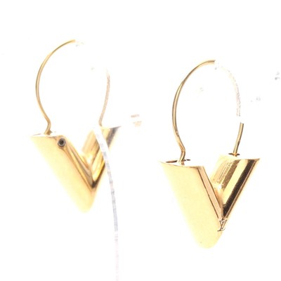 Louis Vuitton Hoop Earrings Essential V Women Gold One Size