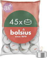 bolsius D-Light Teelichter - 45 StüCk - Im Beutel - LäNge Brenndauer 8 Stunden -