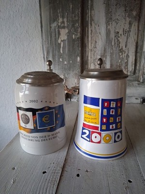 2 X Sammlerkrug (Bierkrug)  Vintage  Alt D Mark 2000