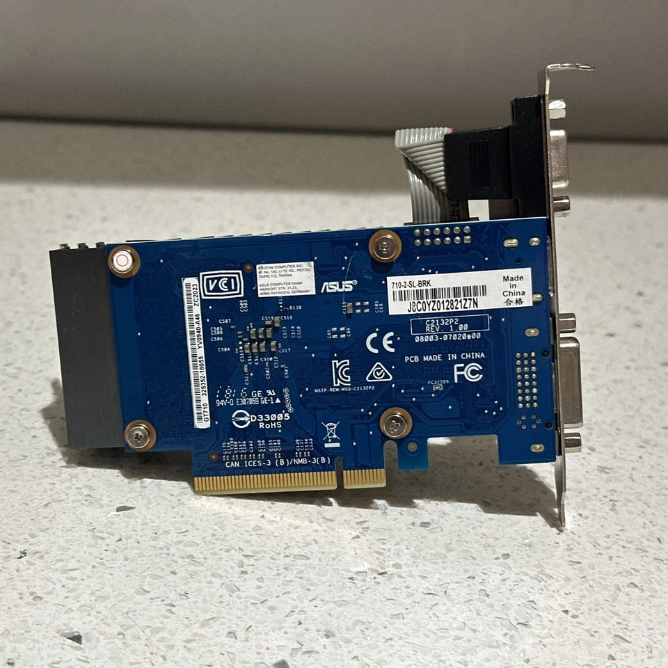 GeForce GT 710, 2GB GDDR5, PCI-E, DVI, HDMI, Asus 710-2-SL-BRK - WORKING - Image 4 of 4