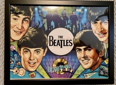 Beatles Stern Pinball Flipper Bild mit Backglass Translite Motiv