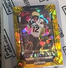 2025 Panini Prizm Draft Picks - New Recruits Travis Hunter #5 Gold Ice Prizm