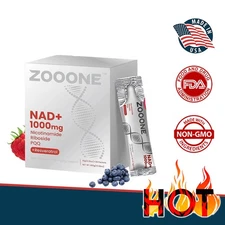 ZOOONE NR1000 NAD+ Berry Flavor Drink Mix - 30 Packets Lutein - Healthy Skin