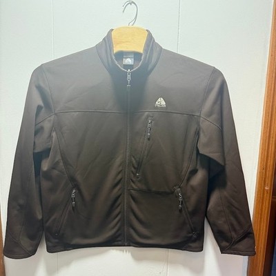 Nike ACG Fit Therma Mens Brown Full Zip Fleece Lined Jacket Size Large