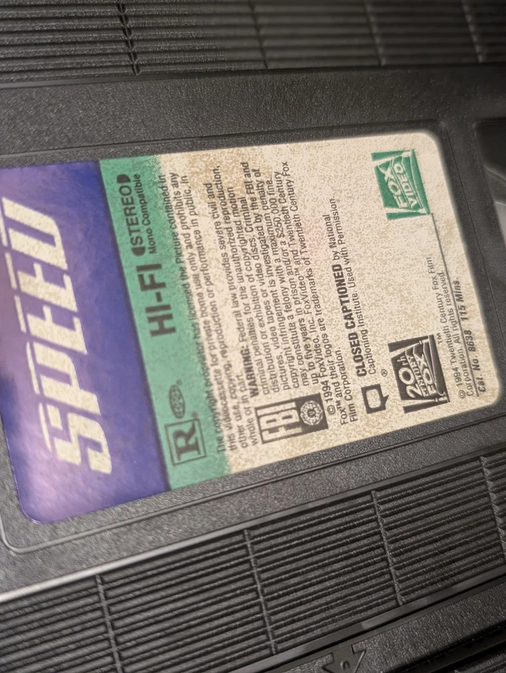 Speed 1994 & Mission Impossible 1996 VHS Movie Set Keanu Reeves Tom Cruise 90s - Image 4 of 4