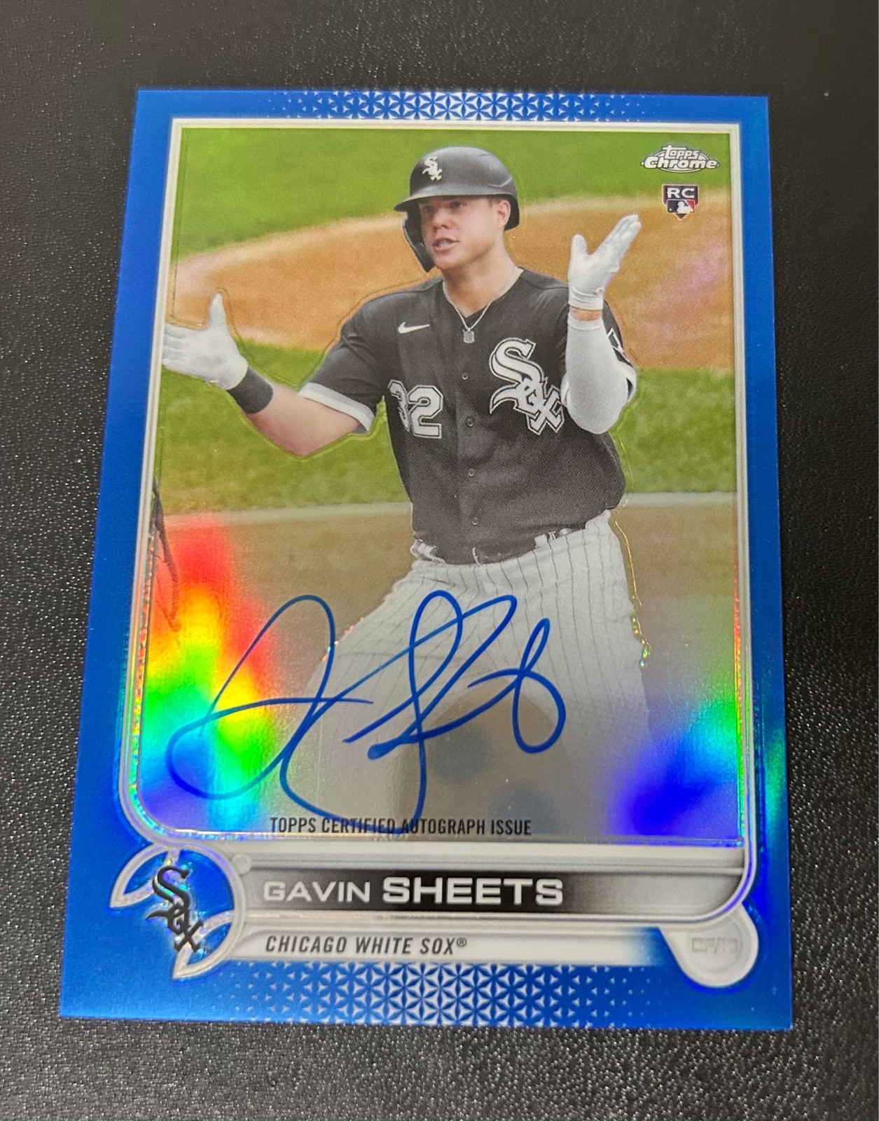 2022 Topps Chrome Gavin Sheets True Blue Refractor Rookie Auto /150 RC Autograph