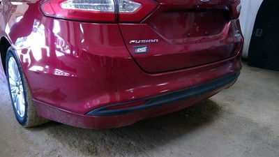 Red Rear Bumper Without Park Assist 1 Exhaust Cutout Fits 13-18 FUSION 10308587