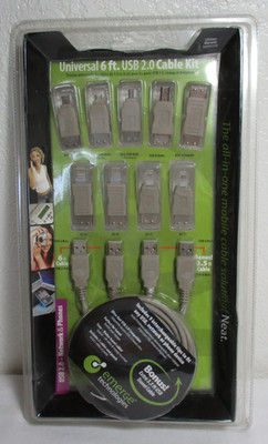Emerge Technologies USB 2.0 Network/Phone All In One Universal 6' USB Cable Kit
