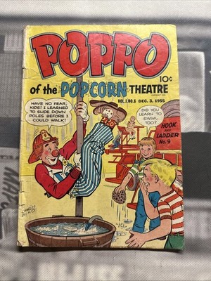 POPPO OF THE POPCORN THEATRE #6 - 1955 SCARCE ISSUE, CHARLES BIRO B23I