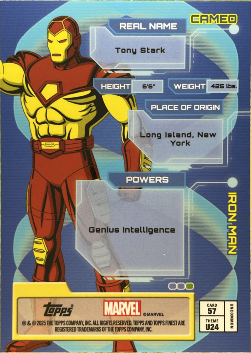 2025 Topps Finest X-Men '97 Iron Man Uncommon #57 | eBay