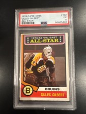 1974 OPC #132 Gilles Gilbert All-Star, PSA 5 #86465448, Boston Bruins