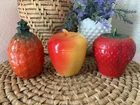 Vintage 1930’s 1940’s Hazel Atlas Pineapple Milk Glass Kix Cereal Promo Set Of 3
