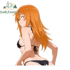 EARLFAMILY 5.1" Gamo-chan Sexy Bikini Waifu Anime Car Decals Auto Body Stickers