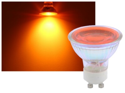 LED Strahler GU10 orange 7W 36° 230V Leuchtmittel Reflektor Spot 
