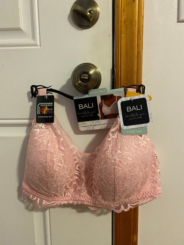 BRAND NEW WOMEN'S SIZE LARGE BALI BEAUTIFULLY YOU LACE WIRELESS BRA