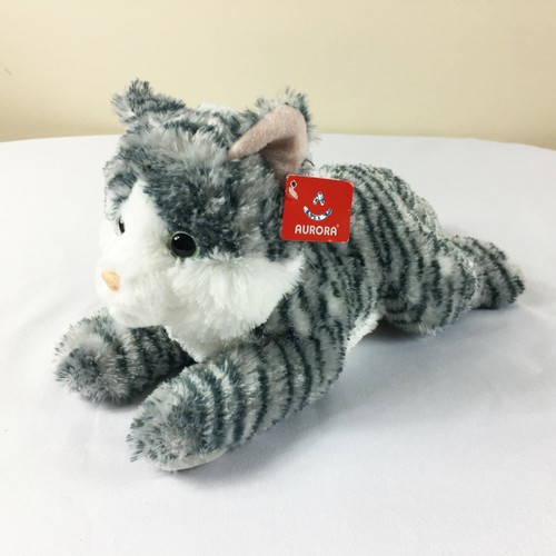 TB3 Aurora Lily Gray Stripe Cat Kitten Plush 11" Stuffed Toy Lovey