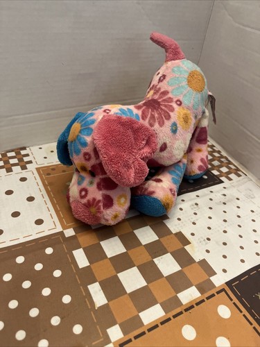Douglas Pink Colorful Hippie Flower Child Puppy Dog Pup Plush Stuffed Toy - Picture 4 of 10