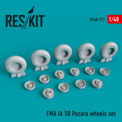 Reskit 1/48 FMA IA 58 Pucara Wheels set for Kinetic kits