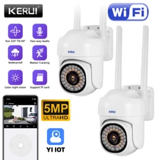 2 Pack 5MP WIFI IP Camera Wireless Outdoor CCTV HD PTZ Home Security IR Camera