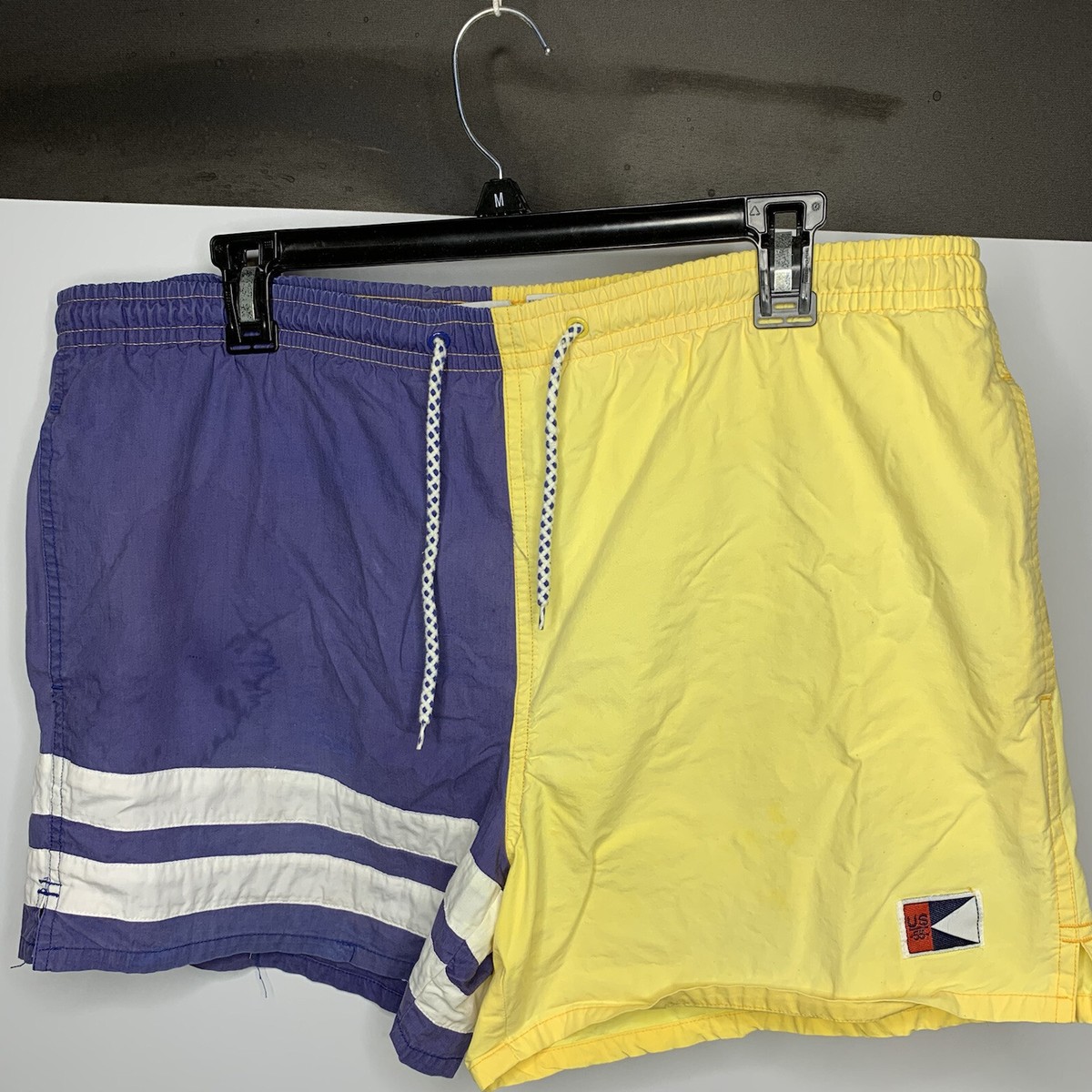 Retro boys swimming nude Oceanside Swim Trunks Mens M Color Block Maritime Classic Logo Retro | eBay