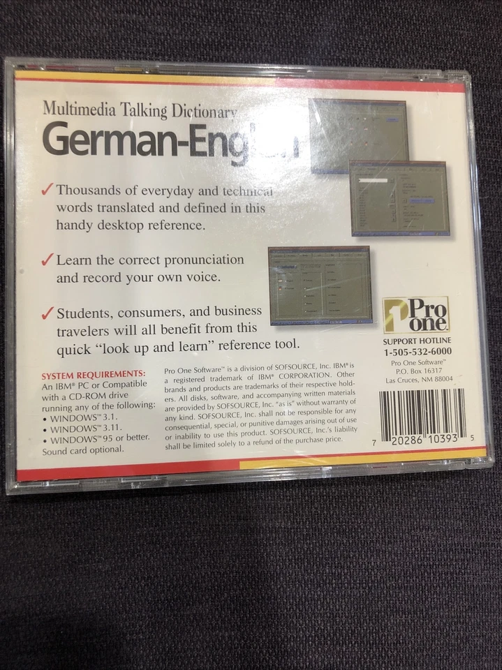 Multimedia Talking Dictionary German English Cd Rom by Pro One - Image 3 of 4