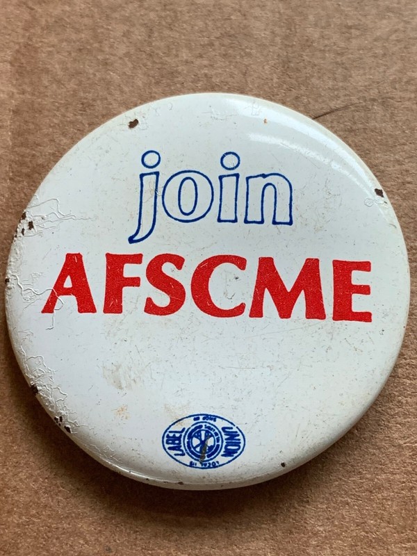 1970's  AFSCME Union Pinback Button "JOIN AFSCME"