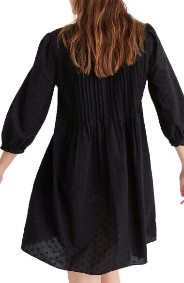 Madewell Women's Embroidered Pintuck Mini Dress Black size M | eBay