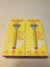 (LOT OF 2) Skintimate SPARK Razor Handle + 2 Razor Cartridges,NEW ￼