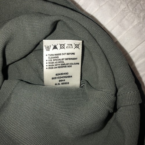 Warehouse Khaki Silk Mix Twill Ruffle Detail Sleeveless Top UK 8-10 exc cond Y2K - Picture 4 of 12