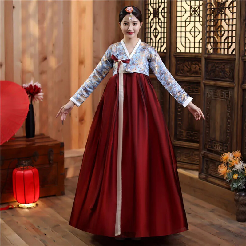 Traditional Korean Clothing Women Hanbok Dress Court Stage Wedding