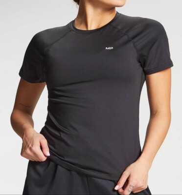 T-Shirt My Protein Essentials Training normal schwarz für Damen Größe XS BRANDNEU