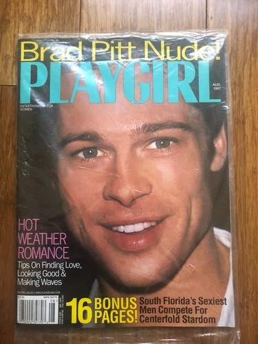 Brad Pitt (NUDE) Playgirl Magazine 1997- Still In Plastic - FREE